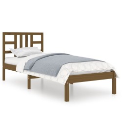 vidaXL Massivholzbett Honigbraun 75x190 cm