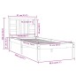 vidaXL Massivholzbett Honigbraun 75x190 cm vidaXL Massivholzbett Honigbraun 75x190 cm