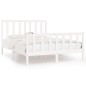 vidaXL Massivholzbett Weiß 140x190 cm vidaXL Massivholzbett Weiß 140x190 cm