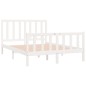 vidaXL Massivholzbett Weiß 140x190 cm vidaXL Massivholzbett Weiß 140x190 cm