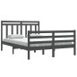 vidaXL Massivholzbett Grau 140x200 cm vidaXL Massivholzbett Grau 140x200 cm
