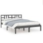 vidaXL Massivholzbett Grau 135x190 cm vidaXL Massivholzbett Grau 135x190 cm