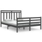 vidaXL Massivholzbett Grau 150x200 cm vidaXL Massivholzbett Grau 150x200 cm