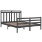 vidaXL Massivholzbett Grau 150x200 cm vidaXL Massivholzbett Grau 150x200 cm