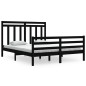 vidaXL Massivholzbett Schwarz 160x200 cm vidaXL Massivholzbett Schwarz 160x200 cm
