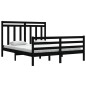 vidaXL Massivholzbett Schwarz 160x200 cm vidaXL Massivholzbett Schwarz 160x200 cm