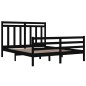 vidaXL Massivholzbett Schwarz 160x200 cm vidaXL Massivholzbett Schwarz 160x200 cm