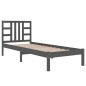 vidaXL Massivholzbett Grau 90x190 cm