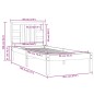 vidaXL Massivholzbett Grau 90x190 cm