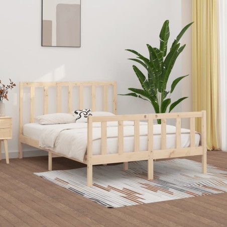 vidaXL Massivholzbett 140x190 cm
