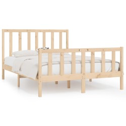 vidaXL Massivholzbett 140x190 cm
