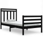 vidaXL Massivholzbett Schwarz 90x200 cm vidaXL Massivholzbett Schwarz 90x200 cm
