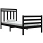 vidaXL Massivholzbett Schwarz 90x200 cm vidaXL Massivholzbett Schwarz 90x200 cm