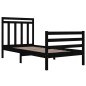 vidaXL Massivholzbett Schwarz 90x200 cm vidaXL Massivholzbett Schwarz 90x200 cm
