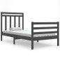 vidaXL Massivholzbett Grau 90x200 cm vidaXL Massivholzbett Grau 90x200 cm