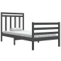 vidaXL Massivholzbett Grau 90x200 cm vidaXL Massivholzbett Grau 90x200 cm