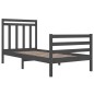 vidaXL Massivholzbett Grau 90x200 cm vidaXL Massivholzbett Grau 90x200 cm