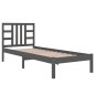vidaXL Massivholzbett Grau 90x200 cm vidaXL Massivholzbett Grau 90x200 cm