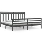 vidaXL Massivholzbett Grau 200x200 cm vidaXL Massivholzbett Grau 200x200 cm