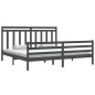 vidaXL Massivholzbett Grau 200x200 cm vidaXL Massivholzbett Grau 200x200 cm