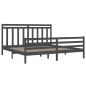 vidaXL Massivholzbett Grau 200x200 cm vidaXL Massivholzbett Grau 200x200 cm