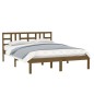 vidaXL Massivholzbett Honigbraun 135x190 cm vidaXL Massivholzbett Honigbraun 135x190 cm