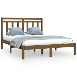 vidaXL Massivholzbett Honigbraun 150x200 cm