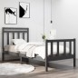 vidaXL Massivholzbett Grau 75x190 cm vidaXL Massivholzbett Grau 75x190 cm