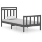 vidaXL Massivholzbett Grau 75x190 cm vidaXL Massivholzbett Grau 75x190 cm