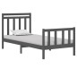 vidaXL Massivholzbett Grau 75x190 cm vidaXL Massivholzbett Grau 75x190 cm