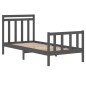 vidaXL Massivholzbett Grau 75x190 cm vidaXL Massivholzbett Grau 75x190 cm