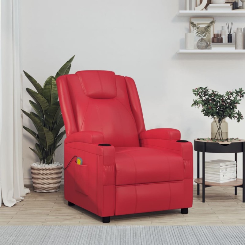 Massagesessel Rot Kunstleder Massagesessel Rot Kunstleder