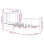 vidaXL Massivholzbett Grau 75x190 cm vidaXL Massivholzbett Grau 75x190 cm
