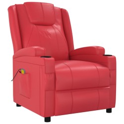 Massagesessel Rot Kunstleder