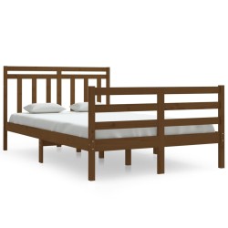 vidaXL Massivholzbett Honigbraun 120x190 cm