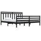 vidaXL Massivholzbett Schwarz 200x200 cm vidaXL Massivholzbett Schwarz 200x200 cm