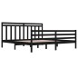 vidaXL Massivholzbett Schwarz 200x200 cm vidaXL Massivholzbett Schwarz 200x200 cm