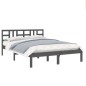 vidaXL Massivholzbett Grau 200x200 cm vidaXL Massivholzbett Grau 200x200 cm