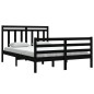 vidaXL Massivholzbett Schwarz 140x200 cm vidaXL Massivholzbett Schwarz 140x200 cm