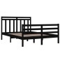 vidaXL Massivholzbett Schwarz 140x200 cm vidaXL Massivholzbett Schwarz 140x200 cm