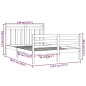 vidaXL Massivholzbett Schwarz 140x200 cm vidaXL Massivholzbett Schwarz 140x200 cm