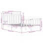 vidaXL Massivholzbett Schwarz 140x190 cm