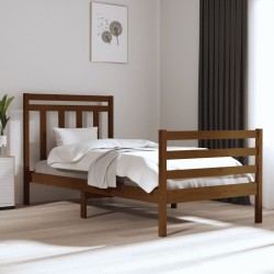 vidaXL Massivholzbett Honigbraun 100x200 cm