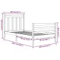 vidaXL Massivholzbett Honigbraun 100x200 cm vidaXL Massivholzbett Honigbraun 100x200 cm