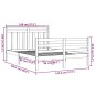 vidaXL Massivholzbett Weiß 140x200 cm vidaXL Massivholzbett Weiß 140x200 cm