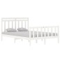 vidaXL Massivholzbett Weiß 140x190 cm vidaXL Massivholzbett Weiß 140x190 cm