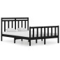 vidaXL Massivholzbett Schwarz 135x190 cm vidaXL Massivholzbett Schwarz 135x190 cm