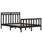 vidaXL Massivholzbett Schwarz 135x190 cm vidaXL Massivholzbett Schwarz 135x190 cm