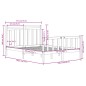 vidaXL Massivholzbett Schwarz 135x190 cm vidaXL Massivholzbett Schwarz 135x190 cm