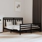 vidaXL Massivholzbett Schwarz 180x200 cm vidaXL Massivholzbett Schwarz 180x200 cm